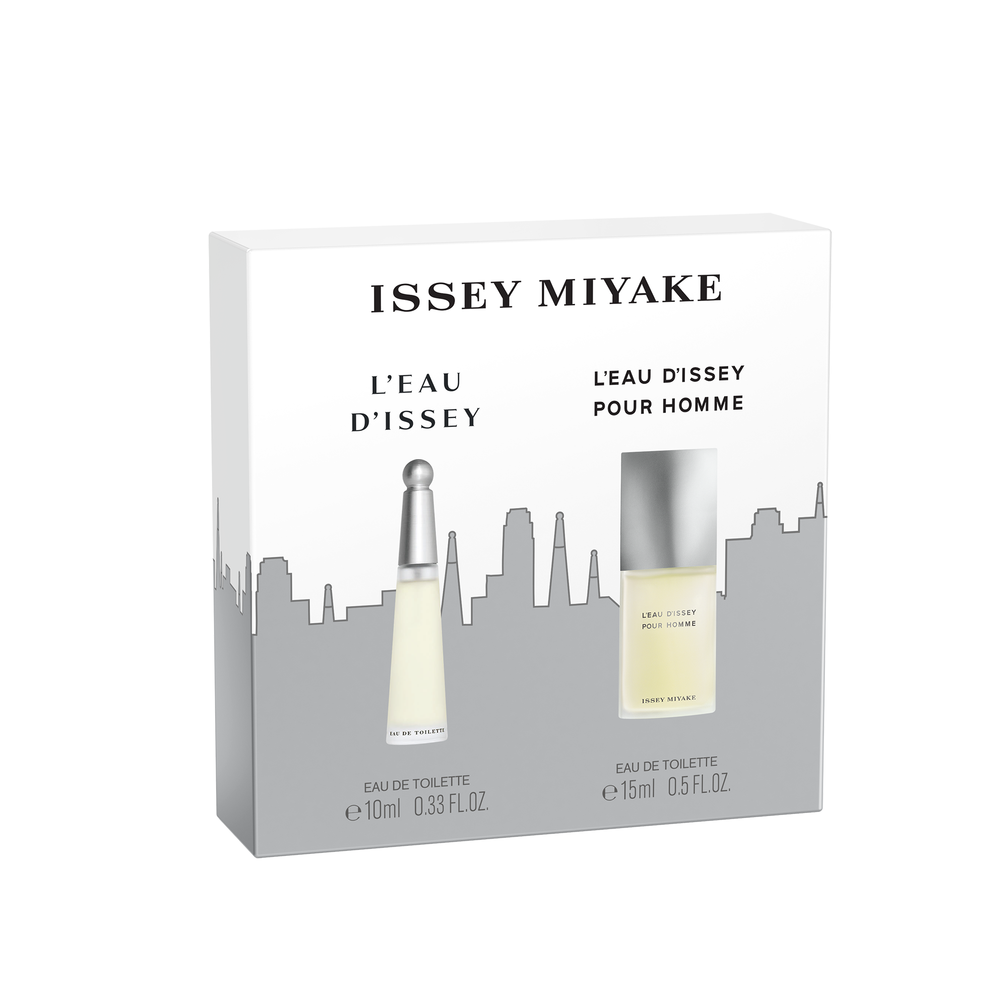 Issey Miyake L'Eau D'Issey EDT 10ml + L'Eau D'Issey Pour Homme Eau De Toilette 15ml Duo Set
